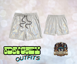 Men's Metallic Silver Shorts